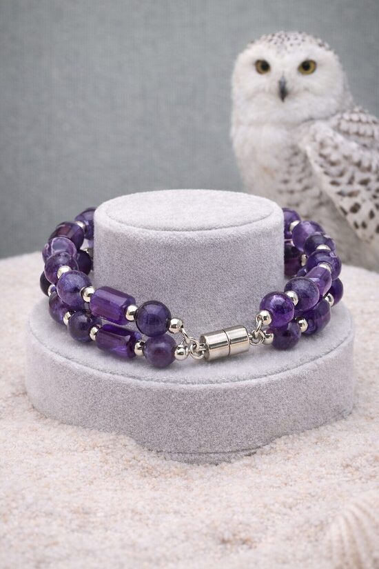 Dabīgo pērļu rokassprādze "Pūces Maģija"